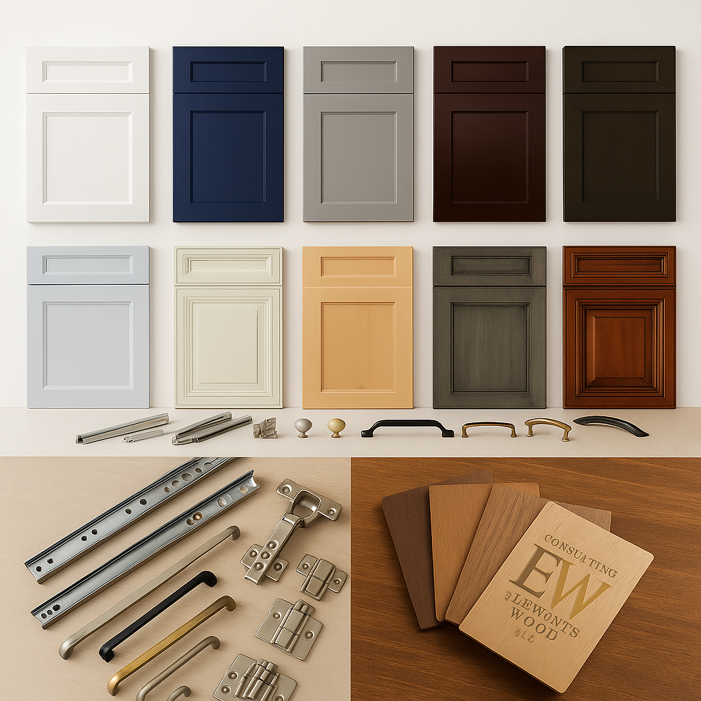 cabinet door samples and hardware selection